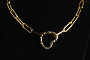 Heart Carabiner Choker Necklace