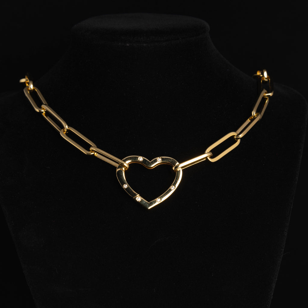 Heart Carabiner Choker Necklace