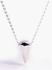 Mini Sterling Silver Spike Necklace
